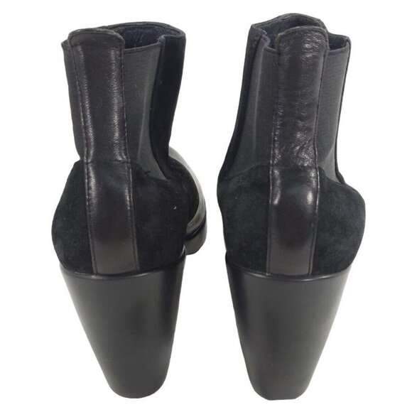 DANSKO Tiffany Nappa Suede Chelsea Ankle Boots 40 10.5 Block Heel Pull On Black - Picture 7 of 9